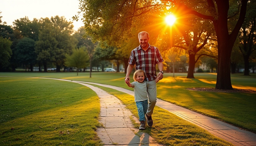 Father and daughter enjoying time in a green park.