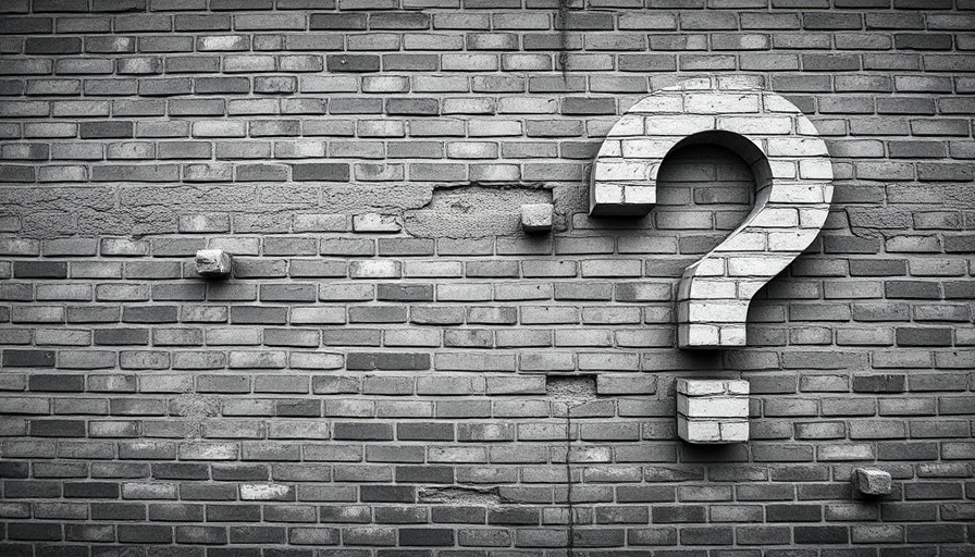 Rugged wall with question mark depicting uncertainty