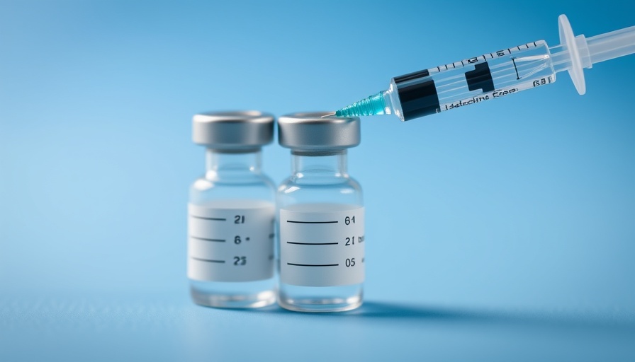 Syringe and vaccine vials, potential link to shingles vaccine preventing dementia studies.