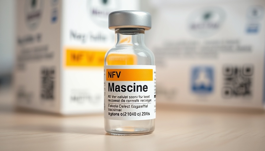 Close-up of measles vaccine booster on wooden surface.