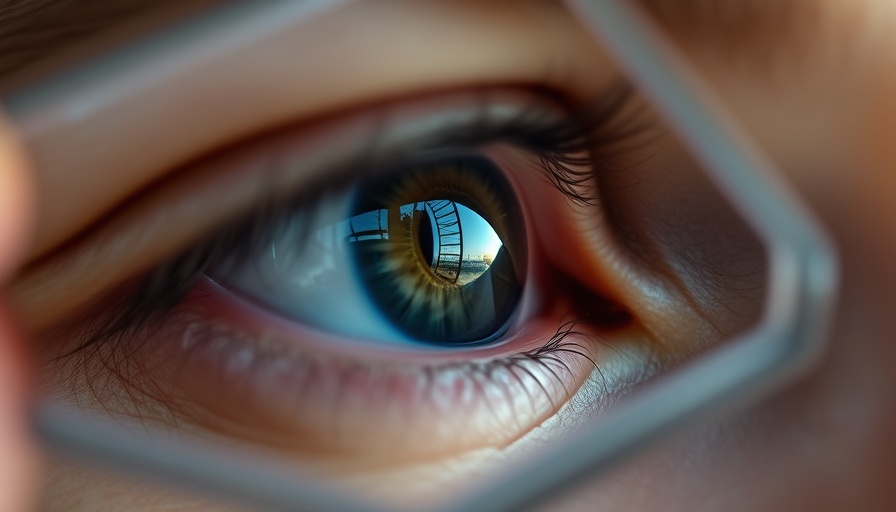 Close-up of an eye reflecting in a mirror shard.