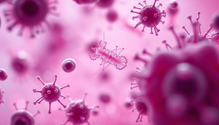 Bacterial cells under a microscope, Grand Strand plague risks focus.