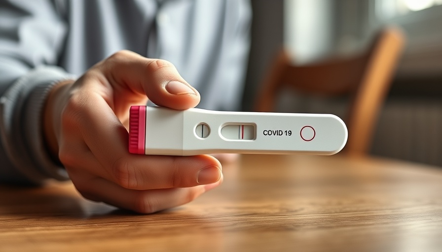 COVID-19 test kit with positive result in hand, COVID-19 Rise in Summer.