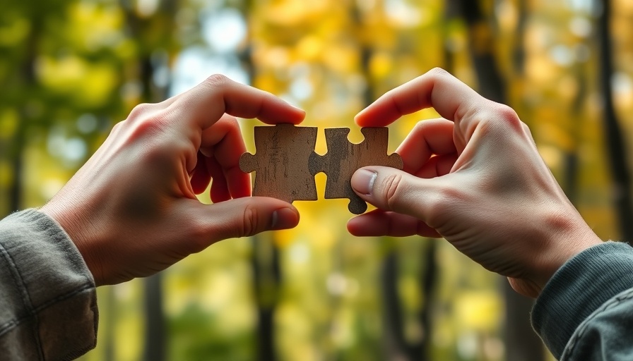 Hands connecting puzzle pieces symbolizing collaborative care for depression.