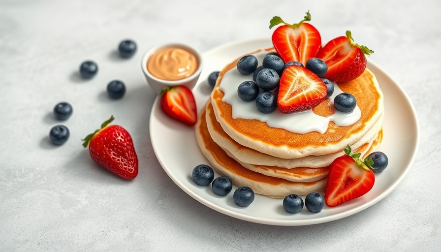 Kid-Friendly Breakfast Recipes: Pancakes with berries and almond butter.