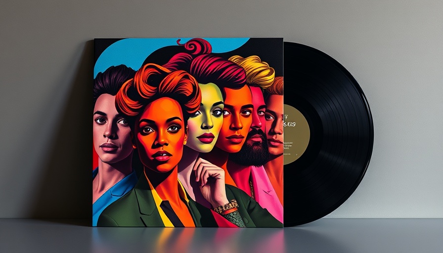 WordPress 6.8 features pop art album cover next to vinyl.