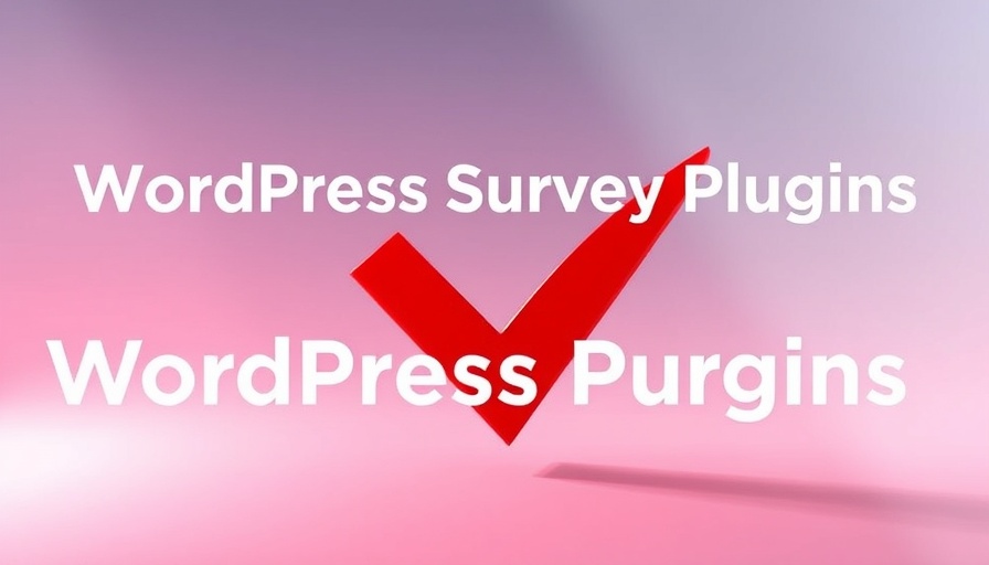 Best WordPress Survey Plugins graphic with red checkmark