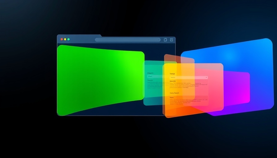 Colorful web widgets extending from a browser window illustrating Widget Logic Plugin JavaScript Injection.