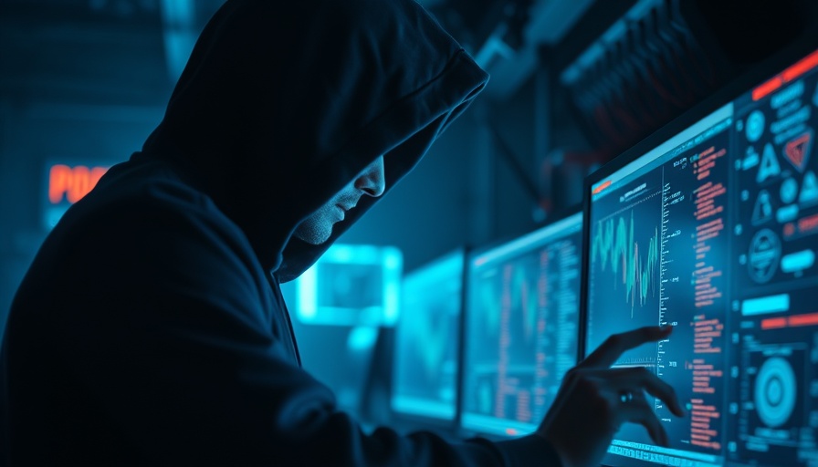 Hacker exploiting WordPress shortcode security flaws in dark room.