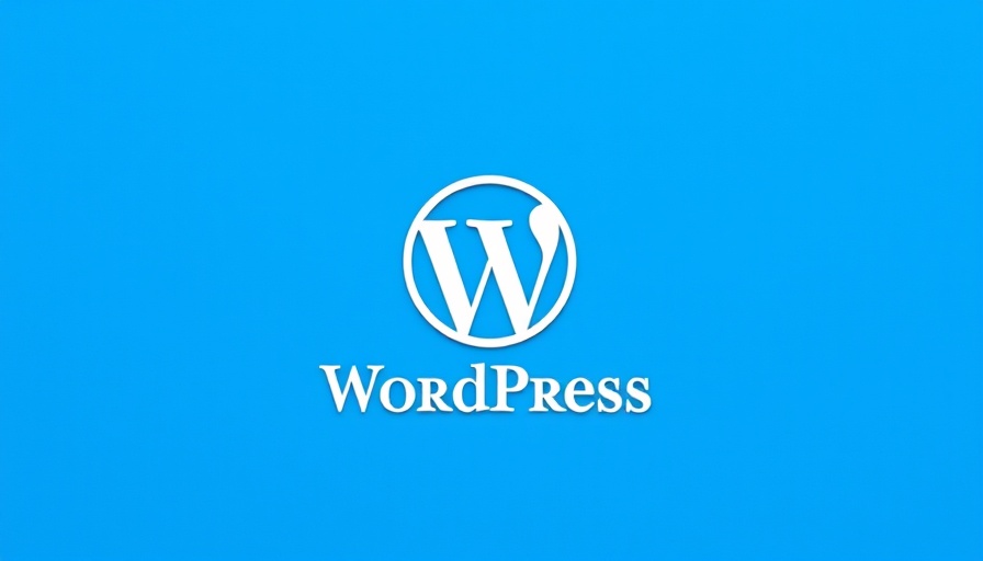 WordPress logo on blue background for testing use-case