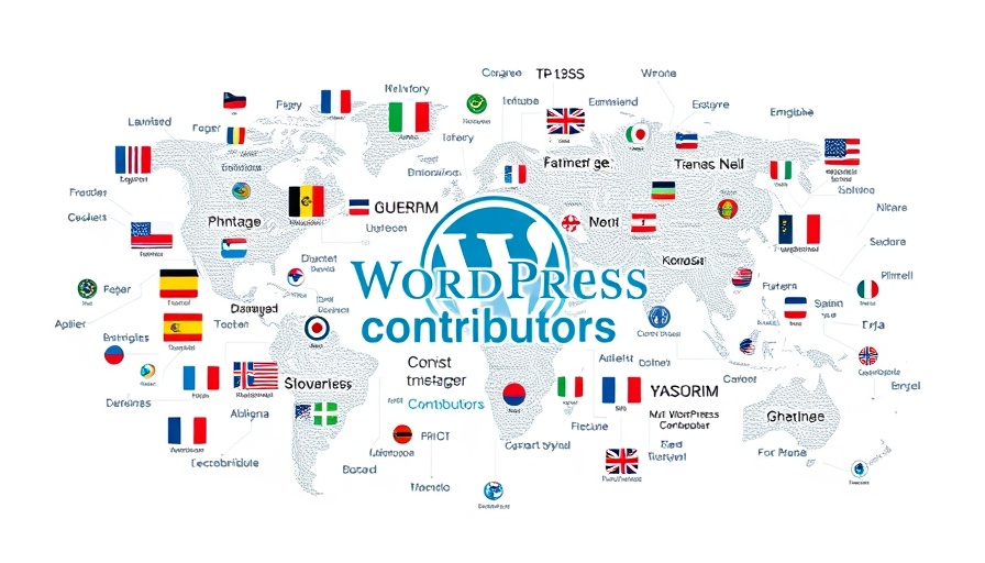 Global WordPress contributors bubble chart April 2025