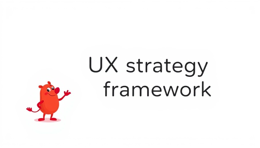 Modern UX strategy framework article layout with playful graphic.