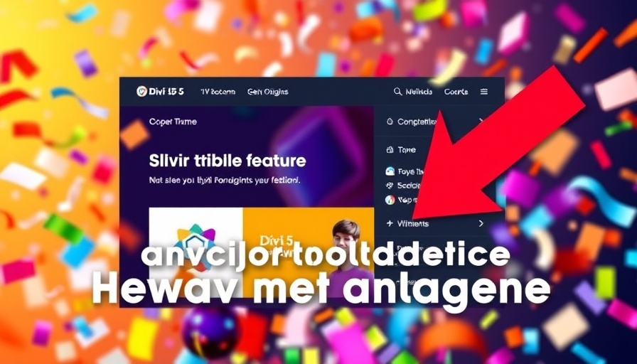 Attribute Management for Divi 5 feature announcement with colorful design.