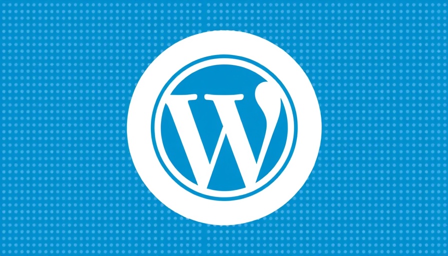 WordPress logo with blue dotted background, WordPress performance optimization
