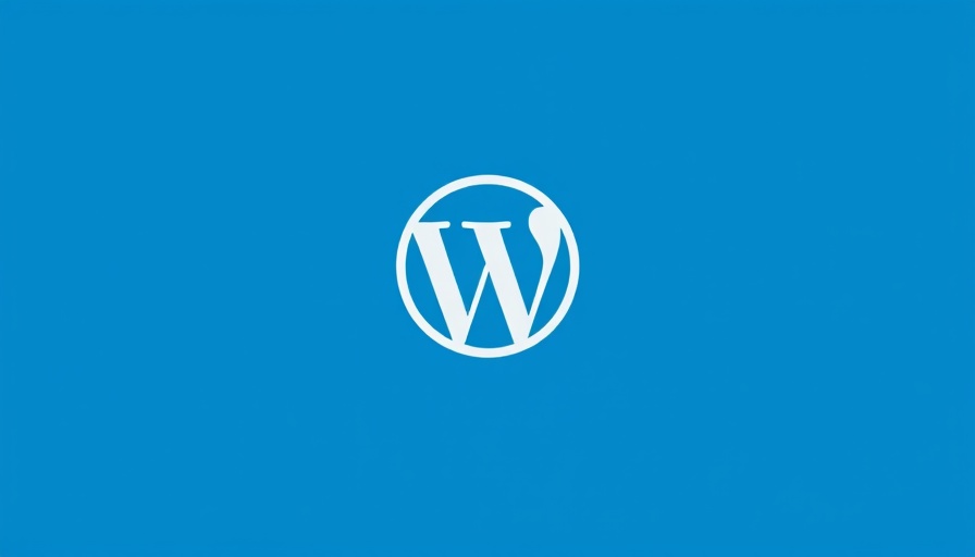 WordPress logo on blue dotted background