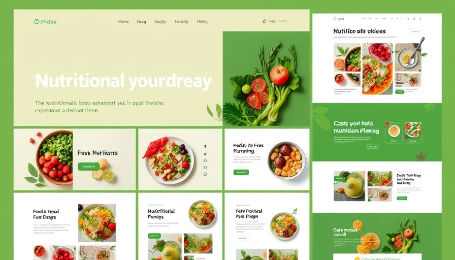Divi Food Coach Starter Site showcasing web pages and design elements.