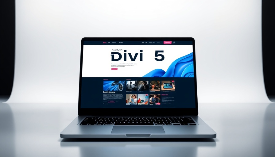 Efficiently build pages with Divi 5 interface on a laptop.