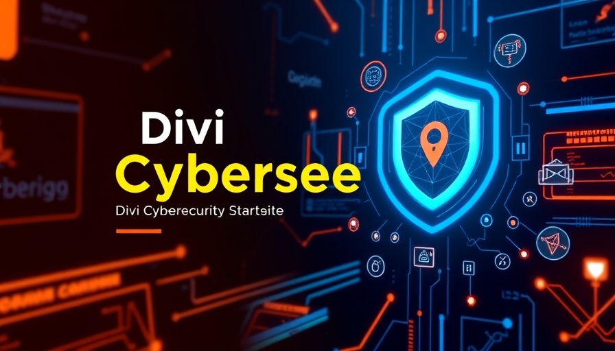 Divi Cybersecurity Starter Site promotional banner showing modern layouts.