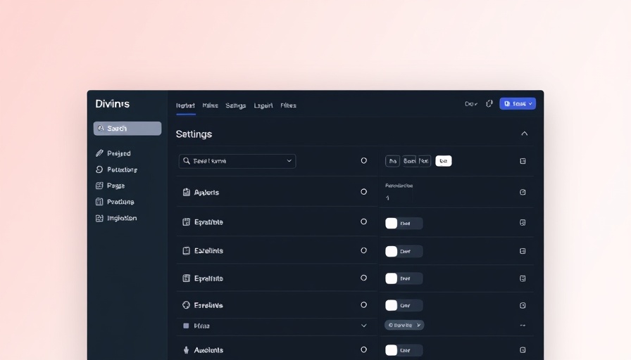Divi 5 interface highlighting settings search and filtering options.