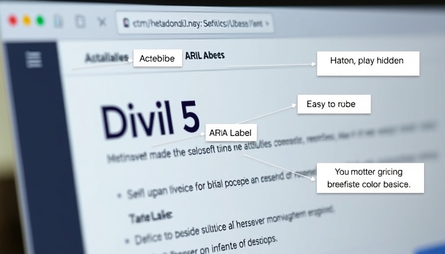Divi 5 interface displaying ARIA accessibility attributes, vibrant UI.