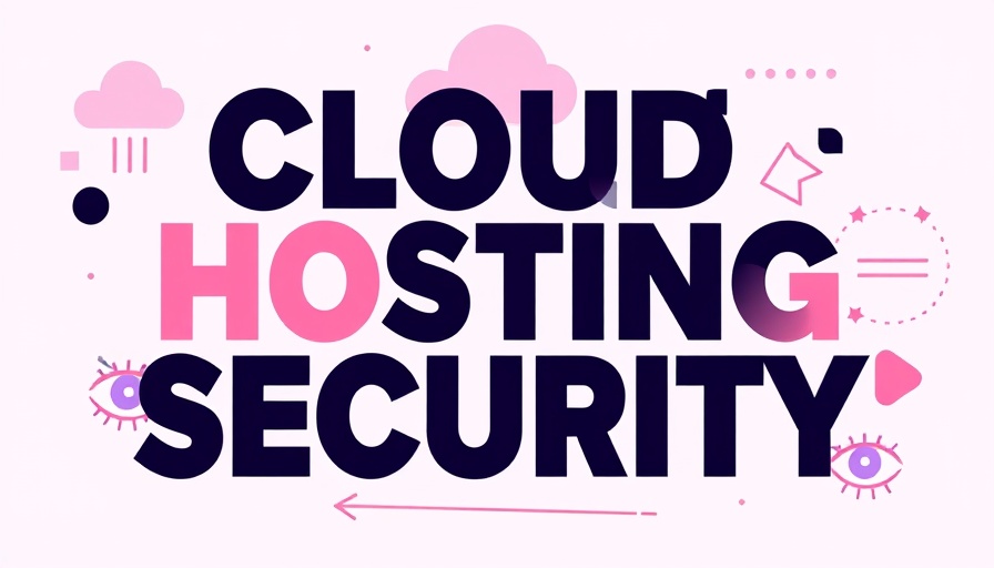 Modern graphic on managed cloud hosting with bold text and abstract design.