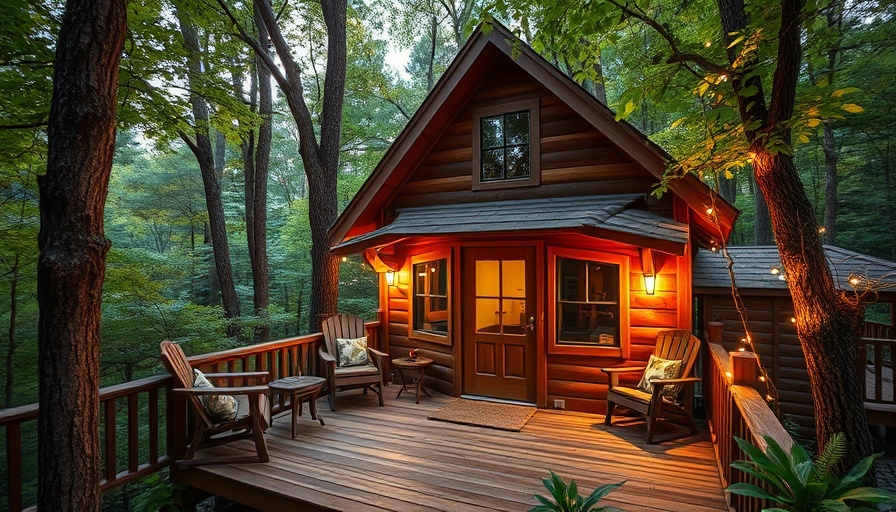Catskills treehouse accommodation with cozy deck and forest view.
