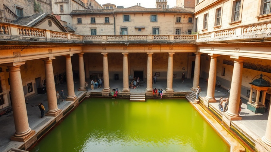 Historic Roman Bath during Somerset weekend break.