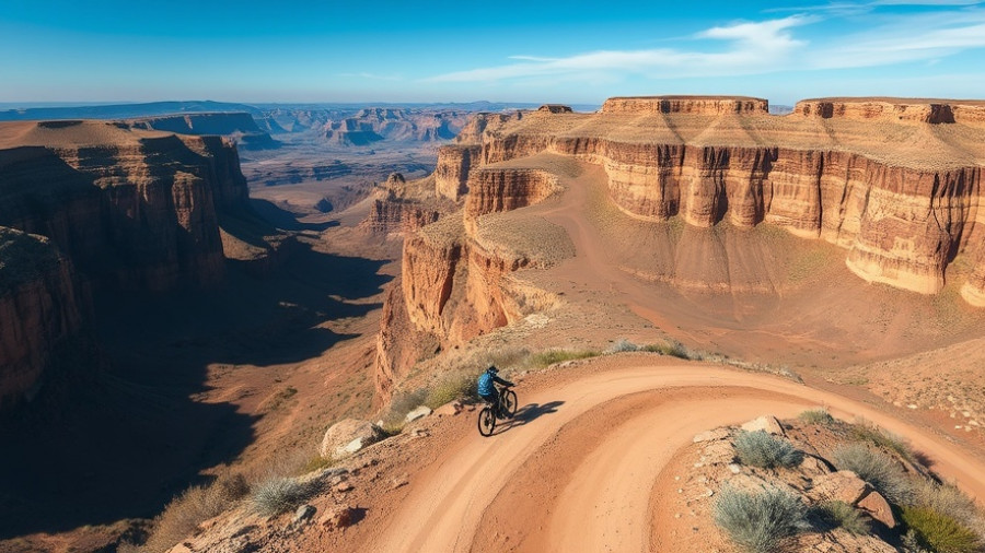 Scenic day safari in Hell's Gate National Park, cyclist on dirt road.
