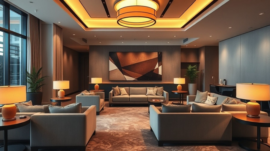 Elegant luxury hotel lounge ideal for honeymoon destinations.