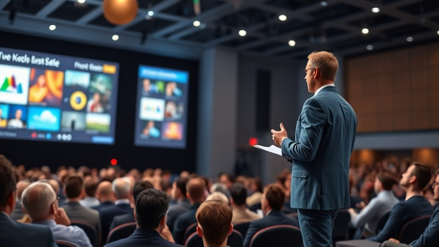 Modern conference showcasing travel technology presentation.