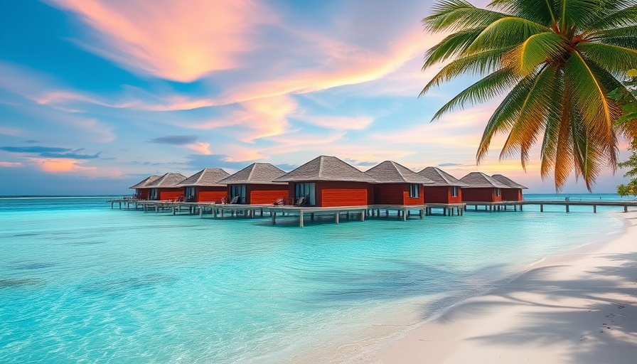 VIP luxury travel experience in Maldives with overwater villas and sunset.