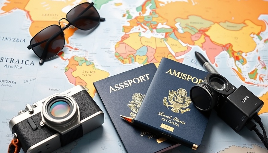 Travel essentials on map for Travel Documentation Rules 2025