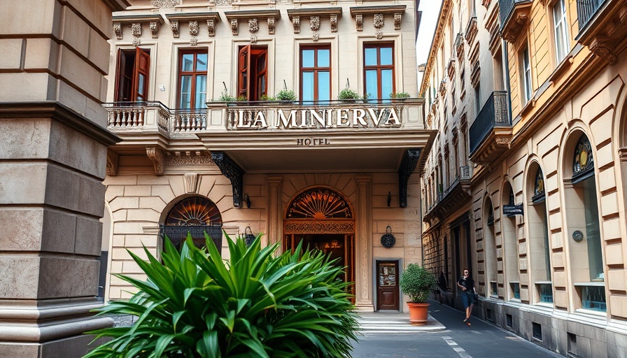 Exterior view of La Minerva Hotel, Rome with elegant architecture