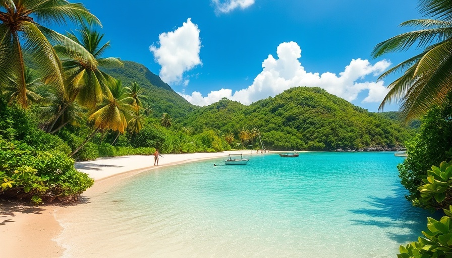 Tropical beach for honeymoon destinations in December