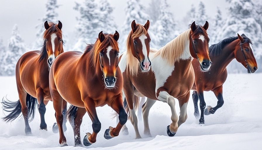 Majestic brown and white horses in snowy landscape, Most Expensive Horse Breeds.