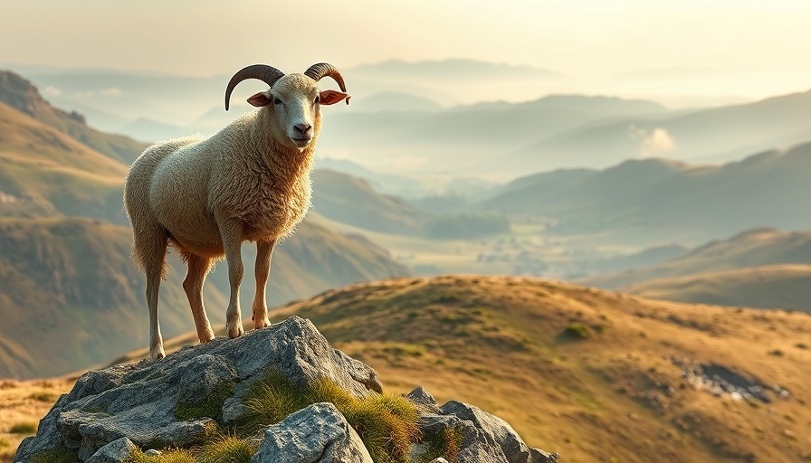 Majestic Herdwick sheep on rocky hill, luxury travel experiences