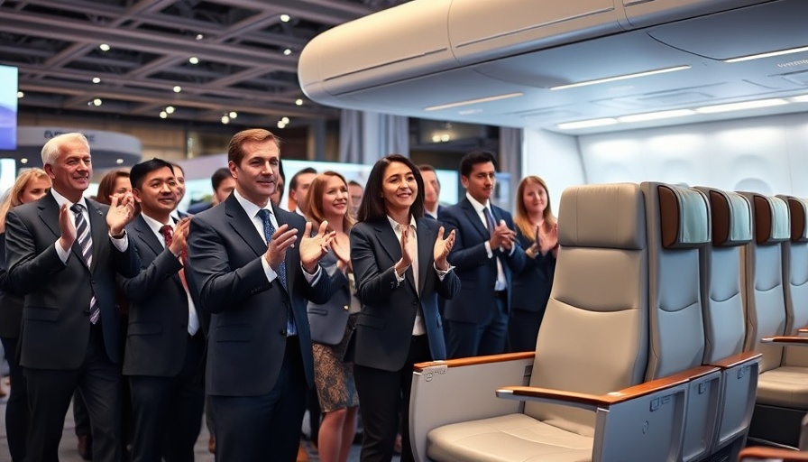 Business unveiling of new flynas seats, luxury travel experience displayed.