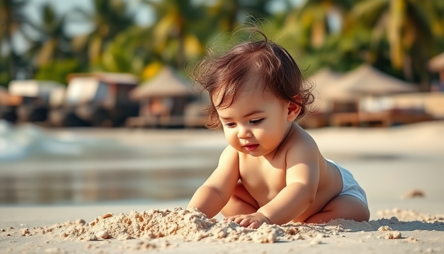 Tips for visiting Barcelona with a toddler enjoying beachside play.