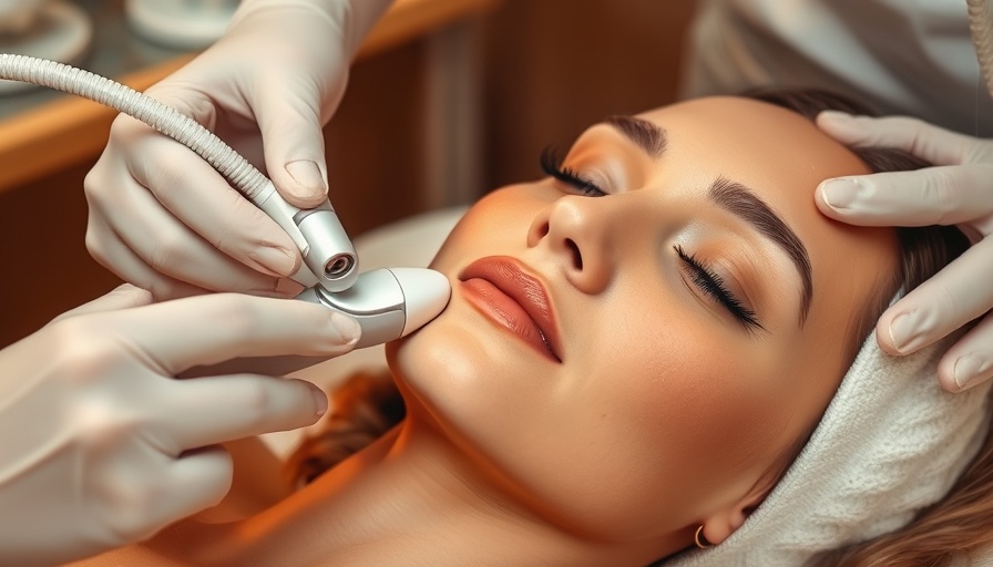 Non-invasive face treatment in a clinic setting.