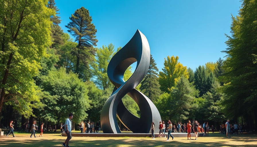 Abstract sculpture in a lush park, best sculpture parks in the world