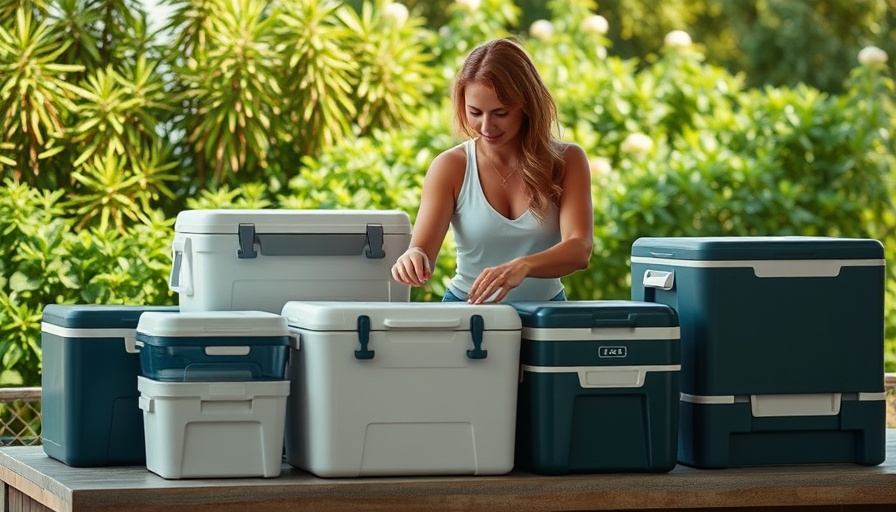 Assorted stylish coolers for best summer adventures.
