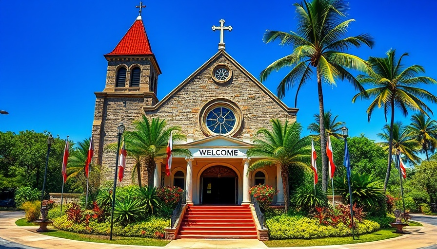 Luxury Travel Siquijor Philippines: Historic church with lush garden.