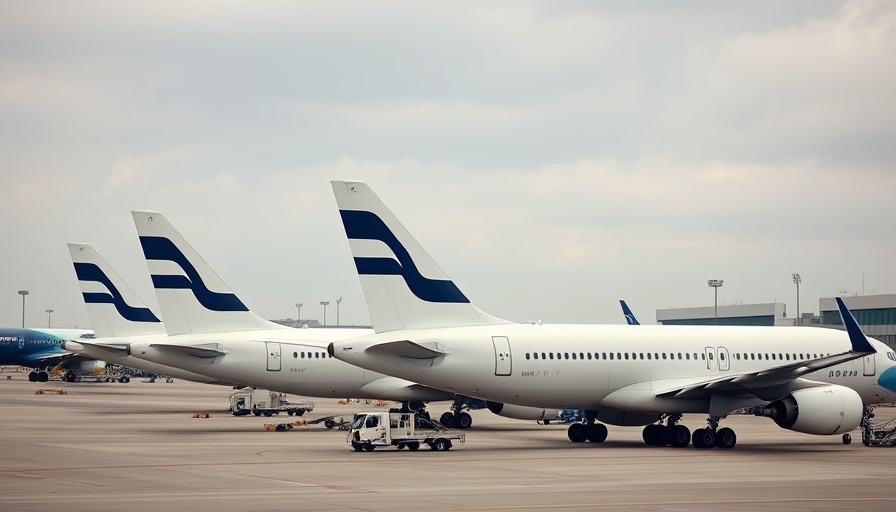 Finnair planes on runway amid flight cancellations