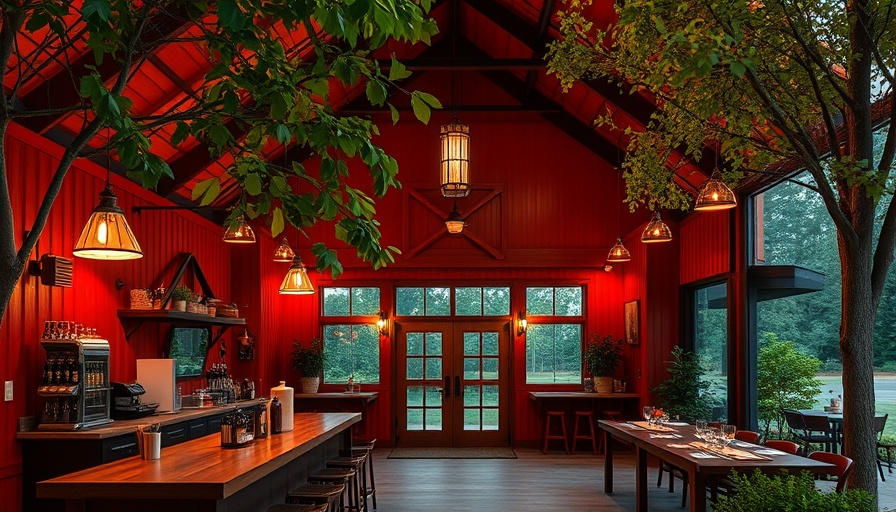 Luxury Boutique Hotel Three Ducks barn-style building at dusk