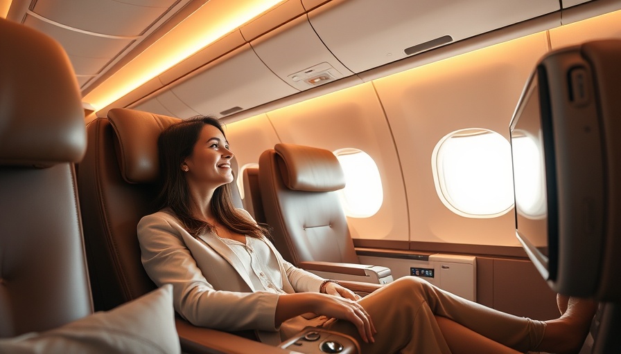 Luxurious airlines first class flight experience.