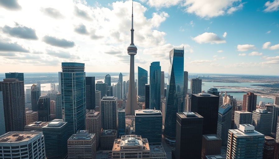 City skyline with luxury hotels and CN Tower against waterfront.