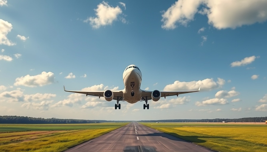 Commercial airplane landing at Riga Airport amidst passenger growth