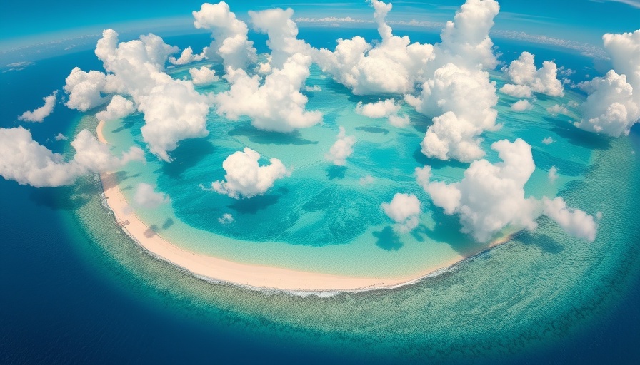 Aerial view of turquoise waters near Cancun, Holbox, Isla Mujeres.