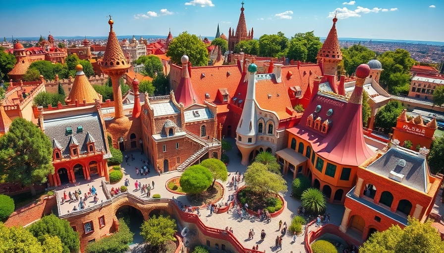 Exploring Barcelona With Kids at vibrant Park Güell.