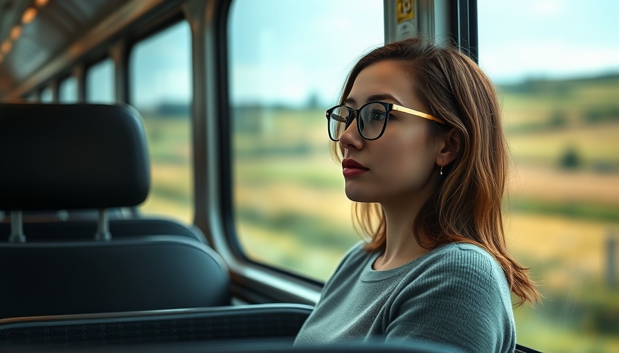 Young woman enjoying a bus ride, illustrating EU passenger rights.